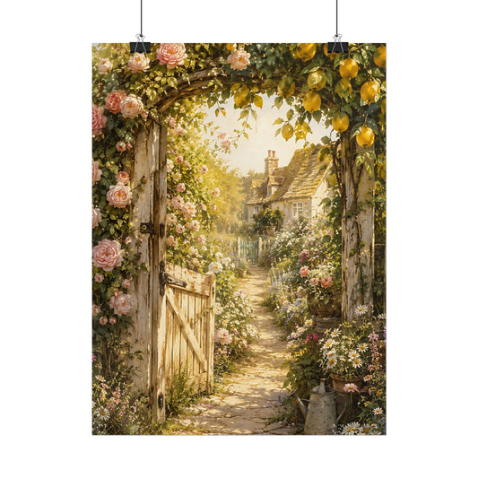 Cottagecore Wall Art, Vintage Watering Can with Wildflowers Still Life, Watercolor Farmhouse Wall Art