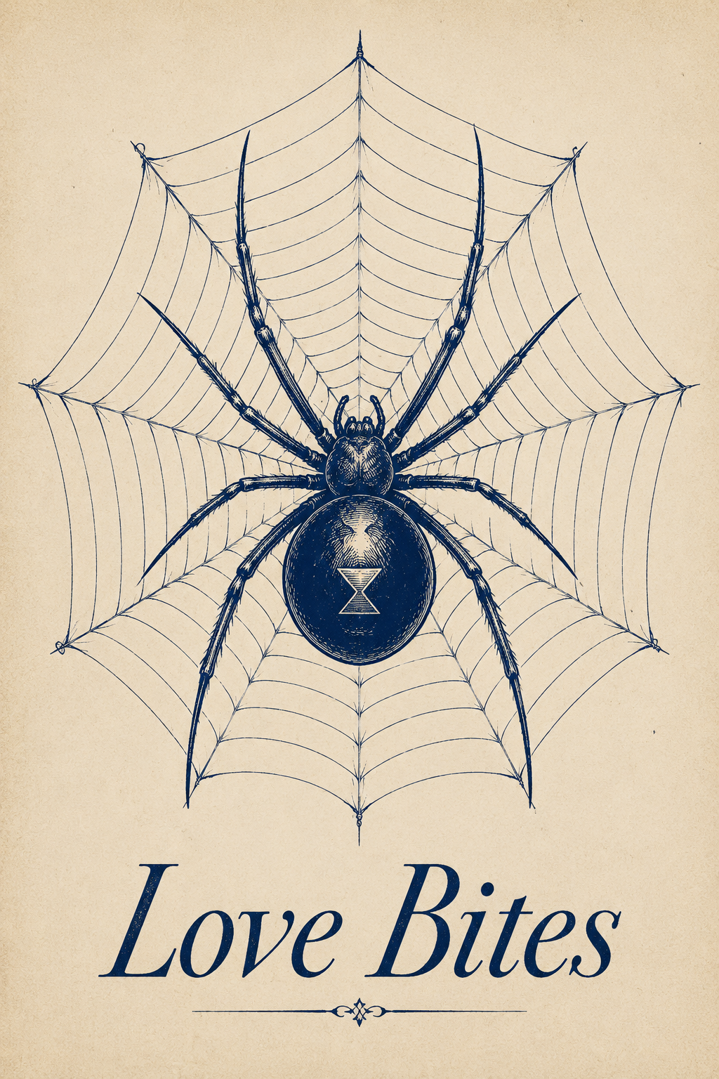 Love Bites Spider Poster – Funny Vintage Animal Wall Art