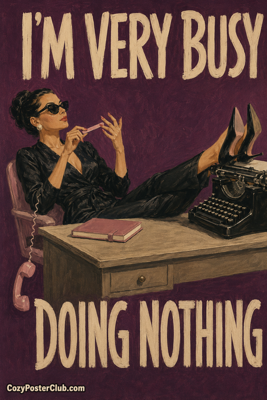 Very Busy Doing Nothing Poster – Funny Office Wall Art