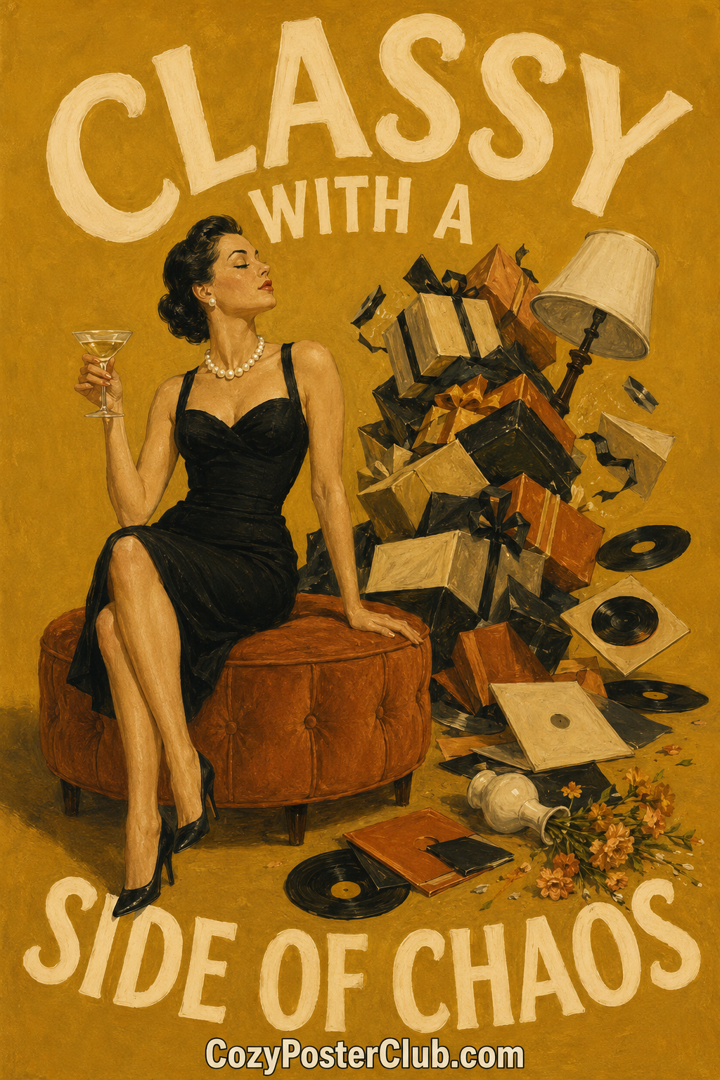 Classy With A Side Of Chaos Poster – Funny Woman Wall Art