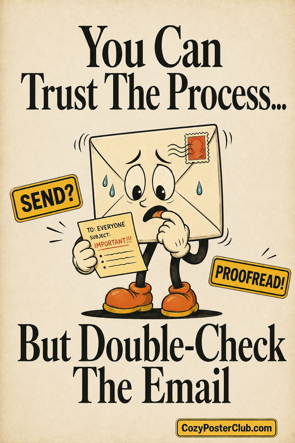 Double Check The Email Poster – Funny Office Wall Art