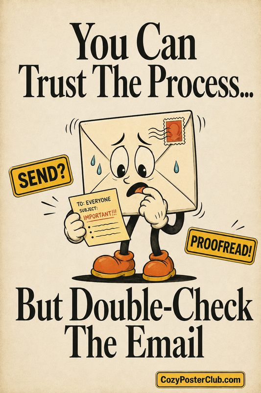 Double Check The Email Poster – Funny Office Wall Art
