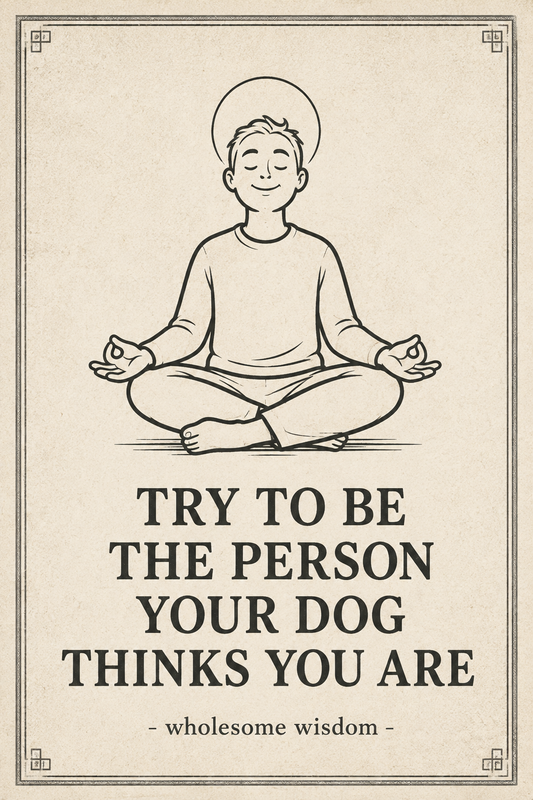 Be the Person Your Dog Thinks You Are Zen Quote Poster