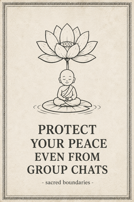 Protect Your Peace Poster – Funny Buddha Quote Wall Art