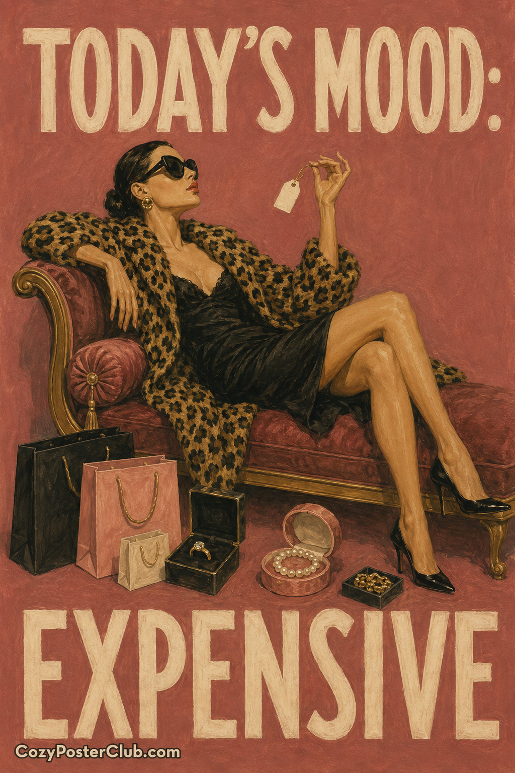Today’s Mood Expensive Poster – Glamorous Sassy Wall Art
