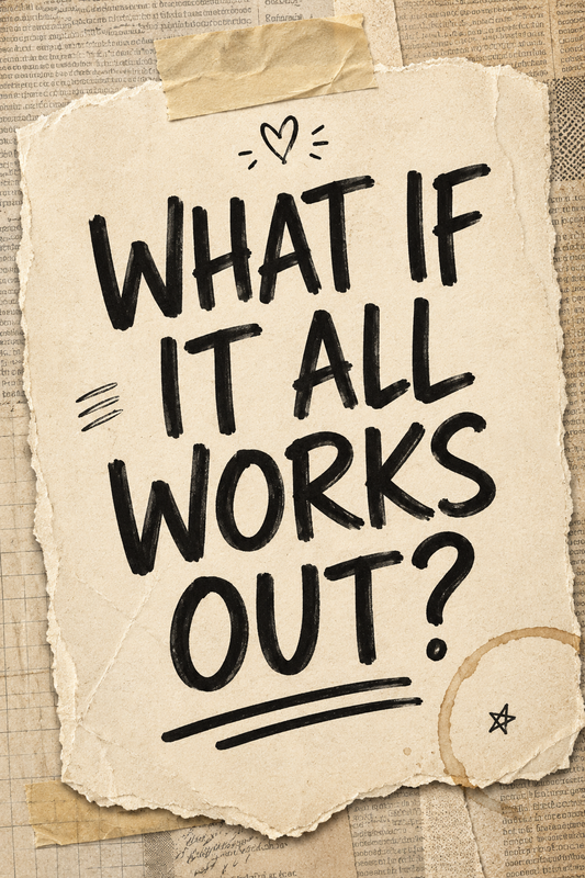 What If It All Works Out - Torn Paper Motivational Wall Art Poster